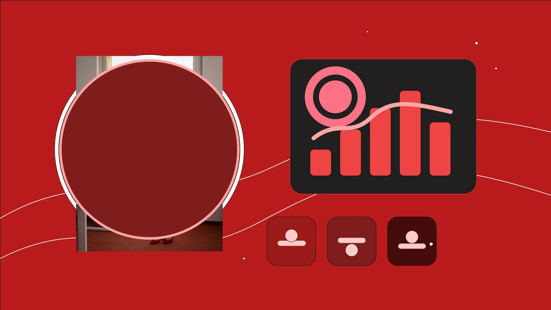 Karolína Dvořáková u abstraktního analytického dashboardu pro kontrolu GA4 měření a interních odkazů WPDistro
