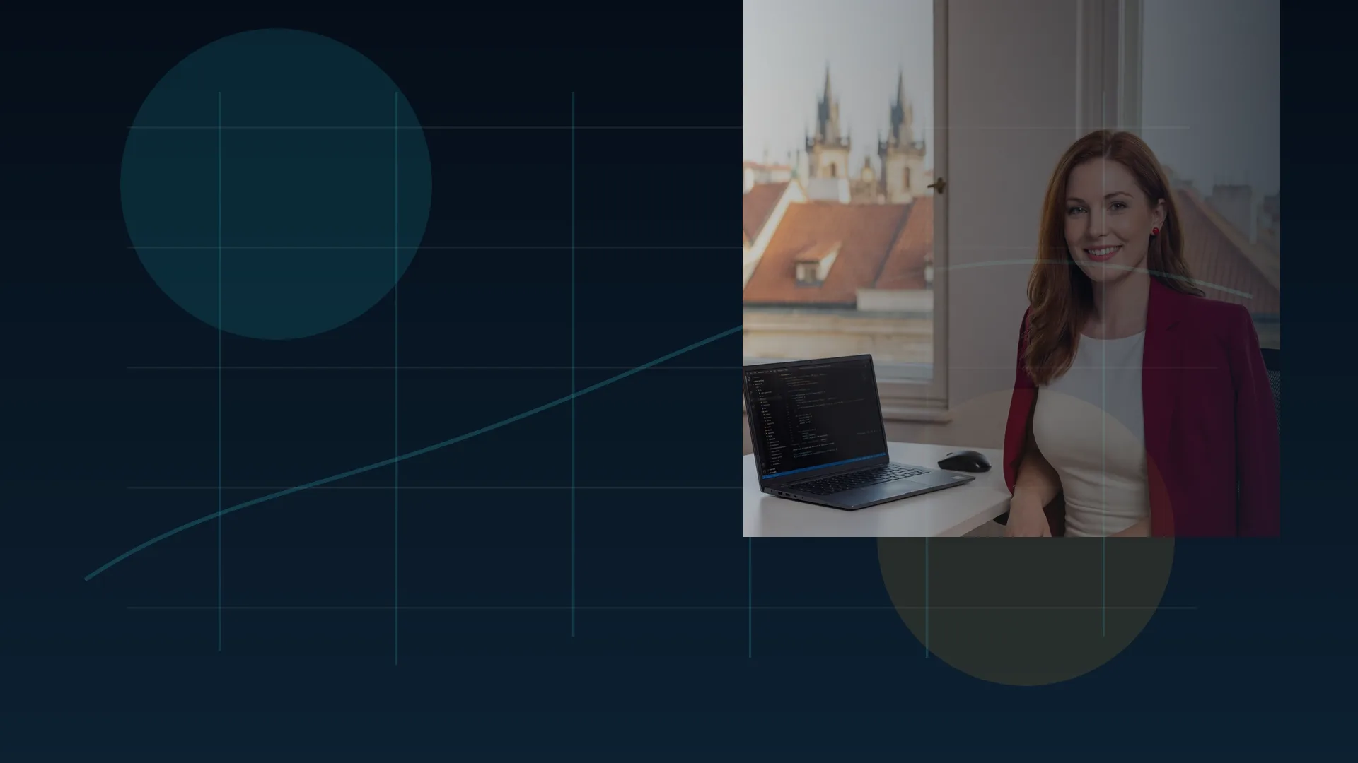 Mařenka Procházková u abstraktního serverového panelu pro filtrování newsletter spamu a kontrolu kanonických odkazů WPDistro